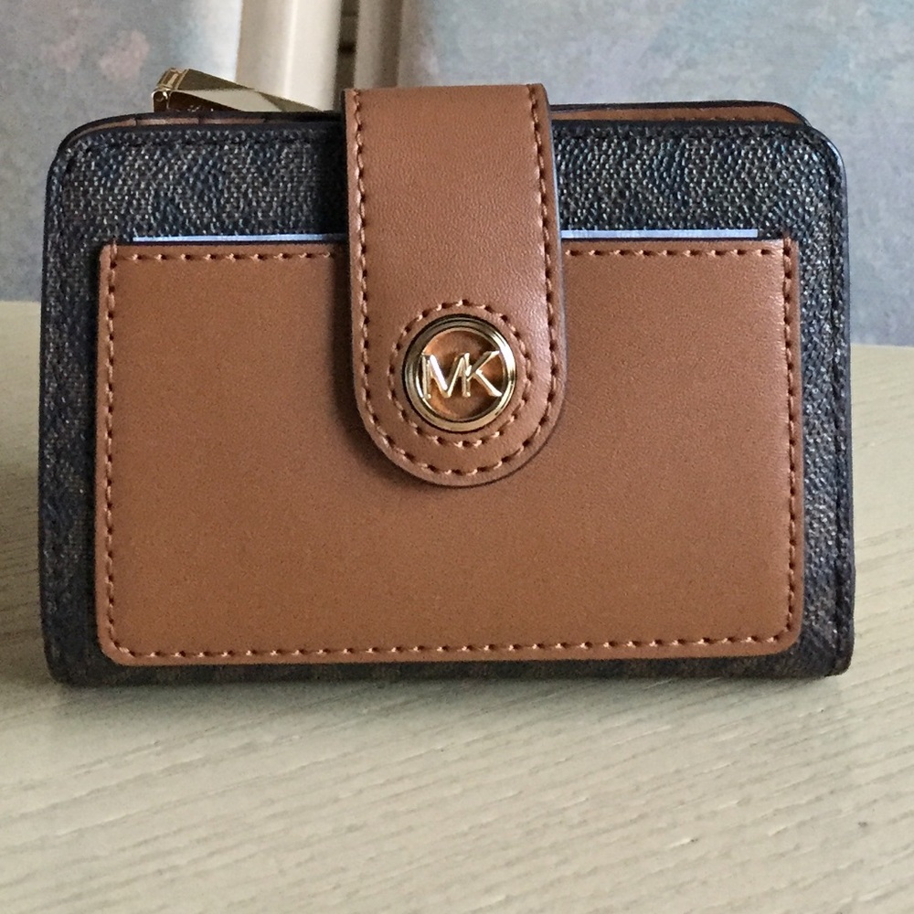 Michael Kors Brown Acorn Compact Wallet